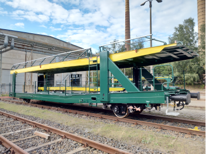 Germany Laaers 5.854 Double Decker Flat Wagon for Transportation of Car
