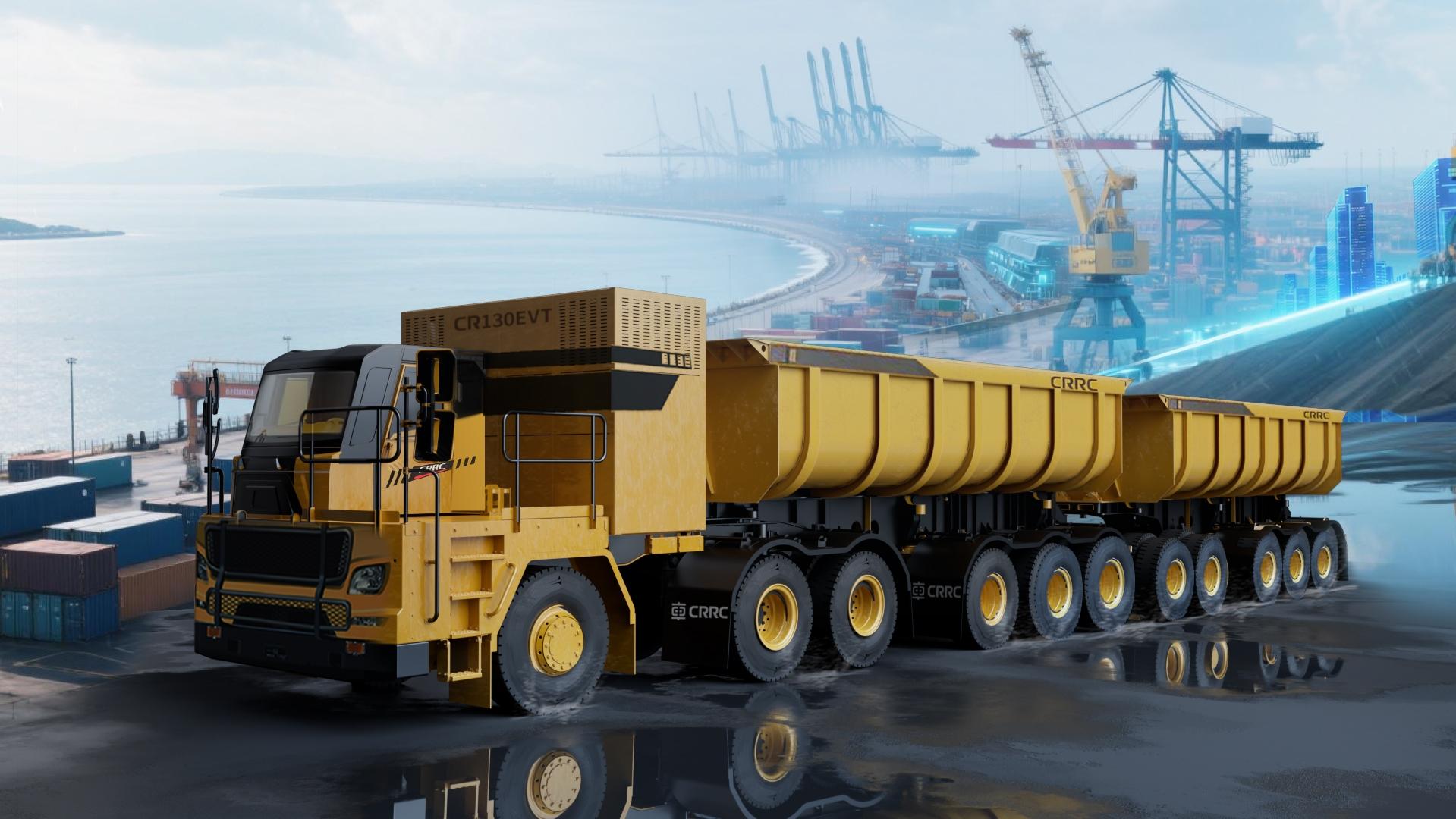 Карьерный широкотоннажный двухосный прицеп CR130EVT